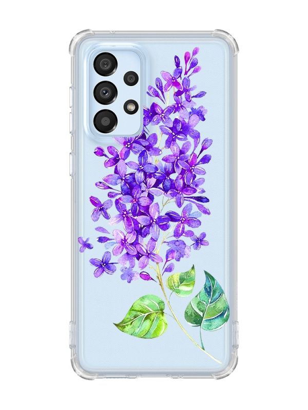 Чохол з потовщеними кутами на Samsung Galaxy A33 5G :: Гілочка бузку (принт 280)