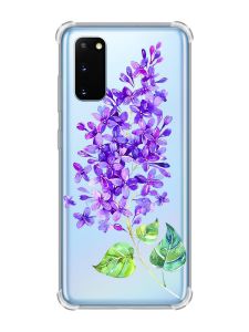 Чохол із потовщеними кутами на Samsung Galaxy S20 Plus :: Гілочка бузку (принт 280)