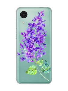 Прозорий чохол на Samsung Galaxy A03 Core / A032 :: Гілочка бузку (принт 280)