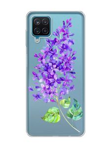 Прозорий чохол на Samsung A12 4G :: Гілочка бузку (принт 280)