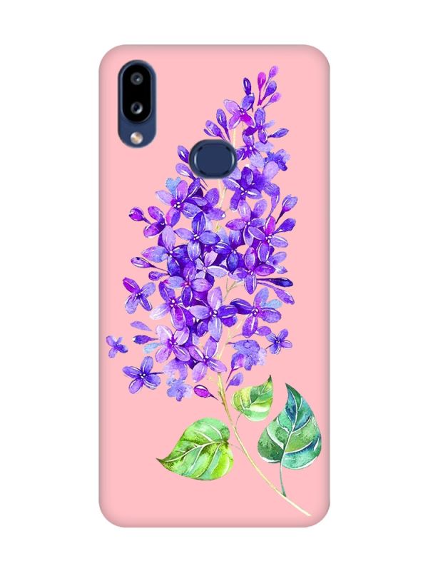 Матовий рожевий чохол на Samsung Galaxy A10ѕ A107 :: Гілочка бузку (принт 280)