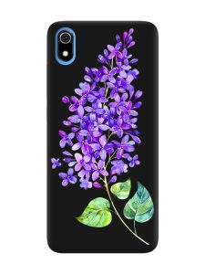 Матовий чорний чохол на Xiaomi Redmi 7A :: Гілочка бузку (принт 280)