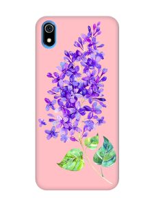 Матовий рожевий чохол на Xiaomi Redmi 7A :: Гілочка бузку (принт 280)