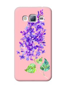 Матовий рожевий чохол на Samsung Galaxy J3 / J310 :: Гілочка бузку (принт 280)