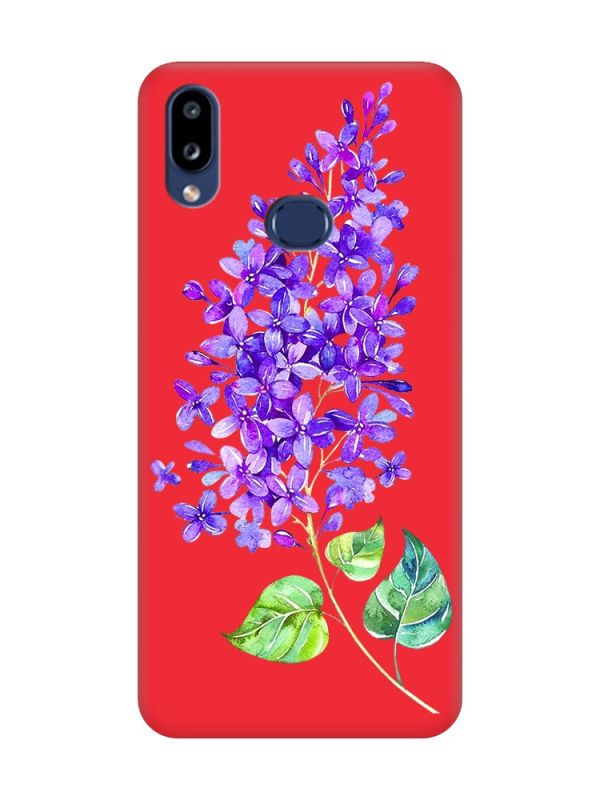 Матовий червоний чохол на Samsung Galaxy A10ѕ A107 :: Гілочка бузку (принт 280)