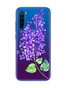Прозорий чохол на Xiaomi Redmi Note 8T :: Гілочка бузку (принт 280)