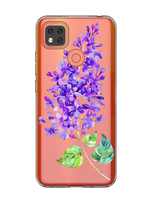 Прозорий чохол для Xiaomi Redmi 9C/10A :: Гілочка бузку (принт 280)