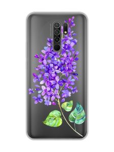 Прозорий чохол на Xiaomi Redmi 9 :: Гілочка бузку (принт 280)