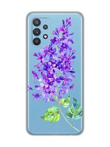 Прозорий чохол на Samsung Galaxy A32 :: Гілочка бузку (принт 280)