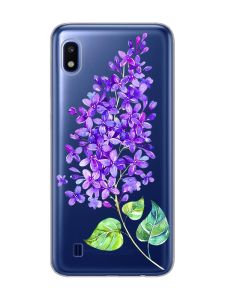 Прозорий чохол на Samsung Galaxy A10 (2019) A105 :: Гілочка бузку (принт 280)