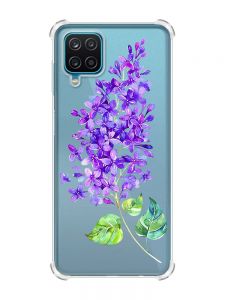 Чохол з потовщеними кутами на Samsung A12 4G :: Гілочка бузку (принт 280)