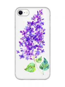 Прозорий чохол для iPhone 7, 8 :: Гілочка бузку (принт 280)