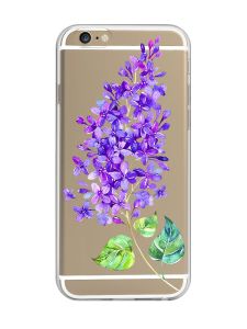 Прозорий чохол на iPhone 6/6s :: Гілочка бузку (принт 280)