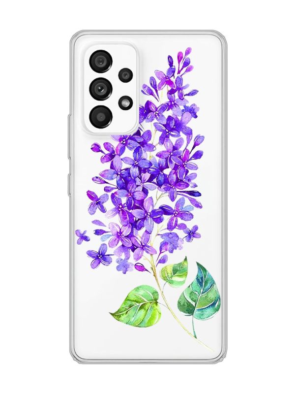 Прозорий чохол на Samsung Galaxy A53  :: Гілочка бузку (принт 280)