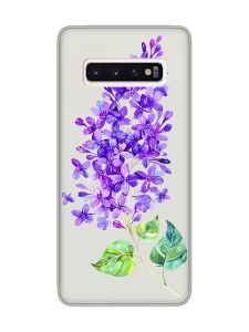 Прозорий чохол на Samsung Galaxy S10 :: Гілочка бузку (принт 280)