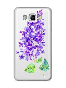 Прозорий чохол на Samsung Galaxy J7(2016) J710 :: Гілочка бузку (принт 280)