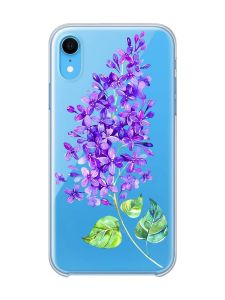 Прозорий чохол на iPhone XR :: Гілочка бузку (принт 280)