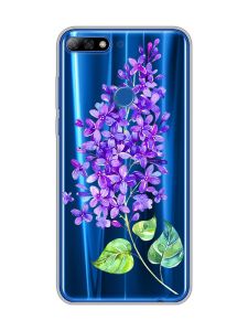 Прозорий чохол на Huawei Y7 2018 / Y7 prime 2018 :: Гілочка бузку (принт 280)