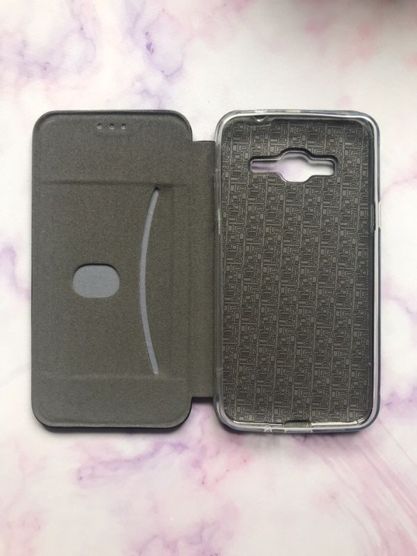 Чохол-книжка з малюнком для Samsung Galaxy J3(2016) / J310 Чорний :: Котик і сакура (принт 283)