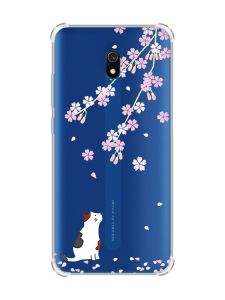 Чохол з потовщеними кутами на Xiaomi Redmi 8A :: Котик і сакура (принт 283)