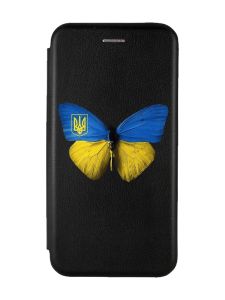 Чохол-книжка з малюнком для Samsung Galaxy M52 (2021) M526 Чорний :: Метелик Україна (принт 255)