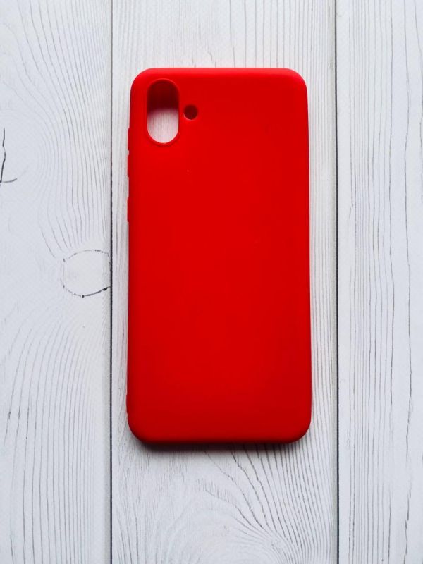 Силіконовий матовий чохол для SAMSUNG Galaxy A04 Червоний
