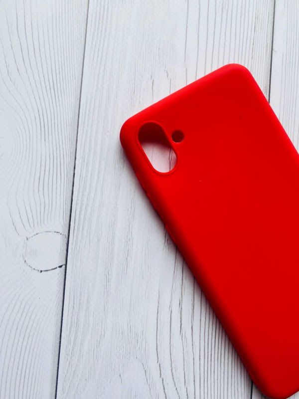 Силіконовий матовий чохол для SAMSUNG Galaxy A04 Червоний