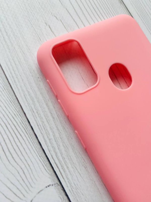 Силіконовий матовий чохол для Samsung Galaxy M30s/M21 Рожевий