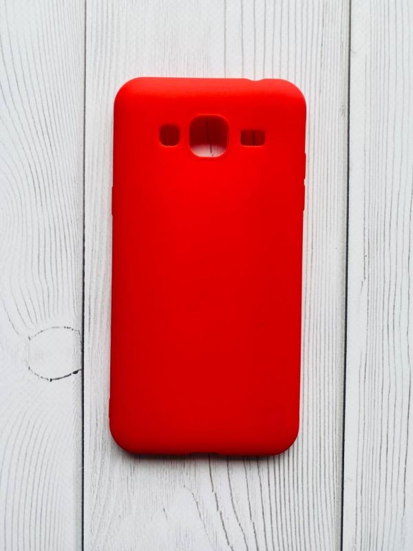 Силіконовий матовий чохол для Samsung Galaxy J3 2016 J310 SM-J320H Червоний