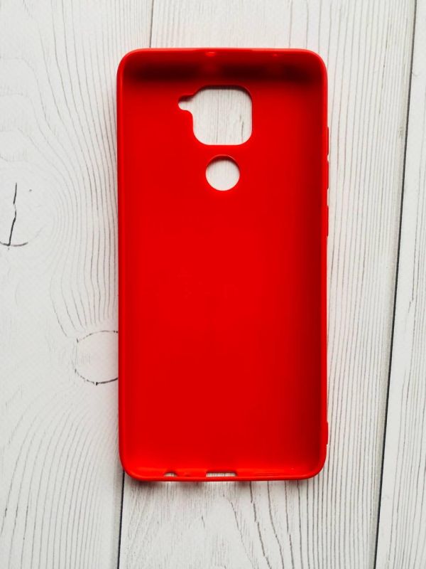 Силіконовий матовий чохол для Xiaomi Redmi Note 9 Червоний
