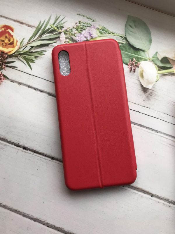 Чохол-книжка з малюнком для Xiaomi Redmi 9А Червоний :: Тризуб Україна (принт 256)