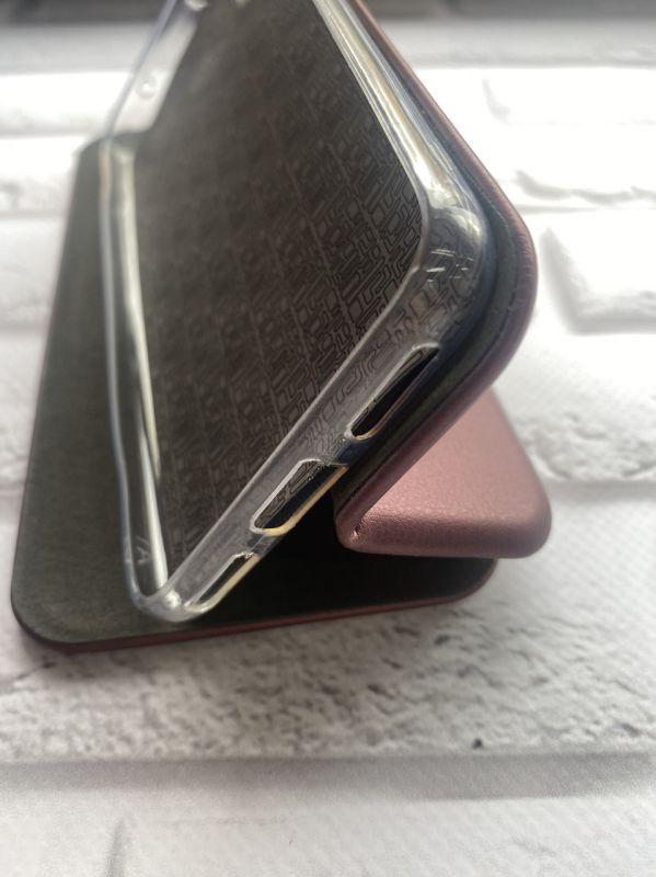 Чохол-книжка з малюнком для Xiaomi Redmi 7A Бордовий :: Тризуб Україна (принт 256)
