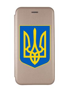 Чохол-книжка з малюнком для Samsung Galaxy A04 Золотий :: Тризуб Україна (принт 256)
