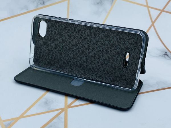 Чохол-книжка з малюнком для Xiaomi Redmi 6A Чорний :: Тризуб Україна (принт 256)