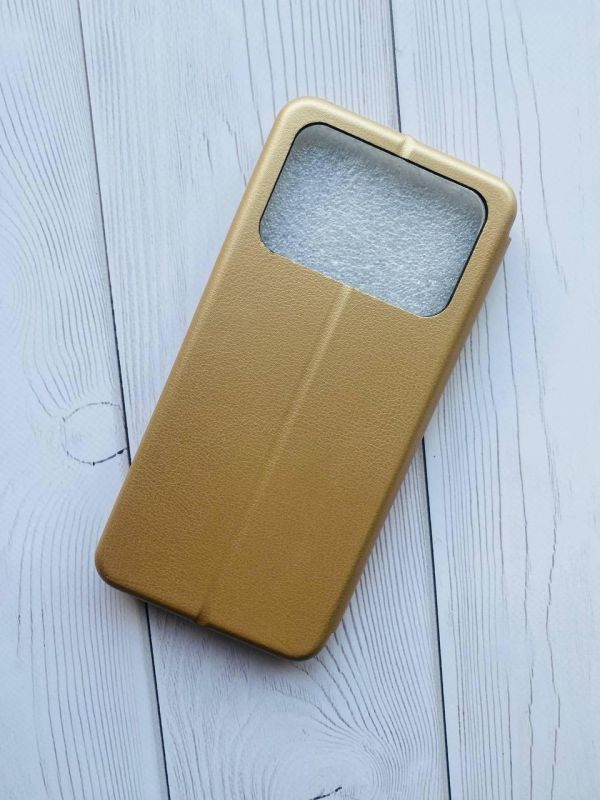 Чохол-книжка з малюнком для Xiaomi Poco C40 Золотий :: Тризуб Україна (принт 256)