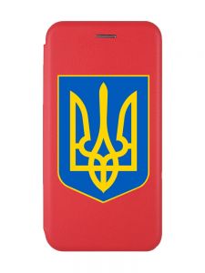 Чохол-книжка з малюнком для Samsung Galaxy A50 (2019) A505/A30s Червоний :: Тризуб Україна (принт 256)