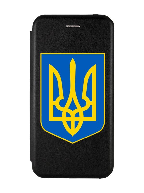 Чохол-книжка з малюнком для Samsung Galaxy J2 Pro (2018) J250 Чорний :: Тризуб Україна (принт 256)