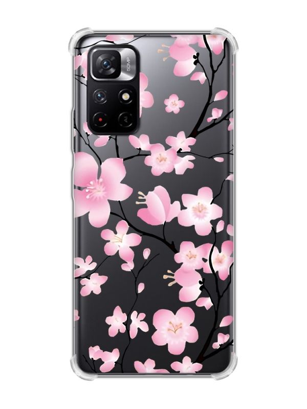 Чохол з потовщеними кутами на Xiaomi Redmi Note 11 5G :: Квітуча сакура (принт 282)