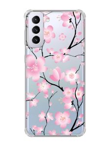 Чохол з потовщеними кутами на Samsung Galaxy S21 Plus :: Квітуча сакура (принт 282)