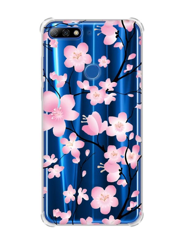 Чохол з потовщеними кутами на Huawei Y7 2018/Y7 Prime 2018 :: Квітуча сакура (принт 282)