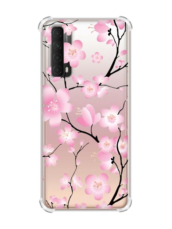 Чохол з потовщеними кутами на Huawei P Smart 2021 :: Квітуча сакура (принт 282)