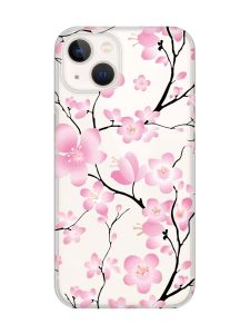 Прозорий чохол із захистом камери на iPhone 14 Plus :: Квітуча сакура (принт 282)