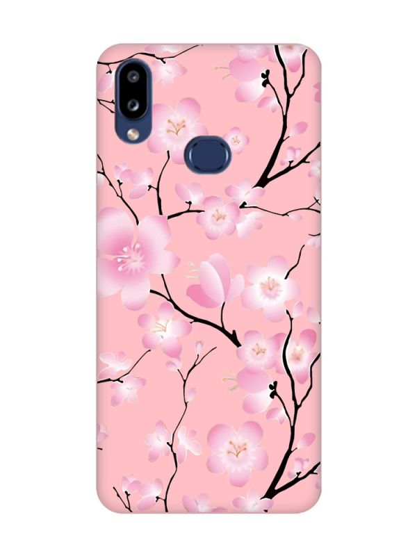 Матовий рожевий чохол на Samsung Galaxy A10ѕ A107 :: Квітуча сакура (принт 282)