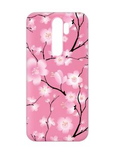 Матовий рожевий чохол на Xiaomi Redmi Note 8 Pro :: Квітуча сакура (принт 282)