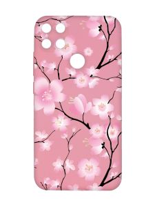 Матовий рожевий чохол на Xiaomi Redmi 10C :: Квітуча сакура (принт 282)