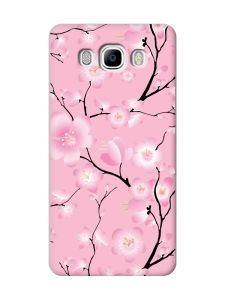 Матовий рожевий чохол на Samsung Galaxy J7(2016) J710 :: Квітуча сакура (принт 282)