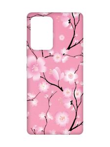 Матовий рожевий чохол на Samsung Galaxy A52 :: Квітуча сакура (принт 282)