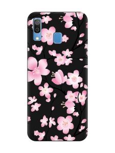 Матовий чорний чохол на Samsung Galaxy A30 (2019) / A20 (2019) :: Квітуча сакура (принт 282)