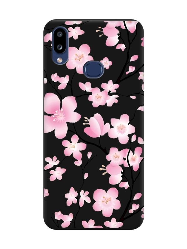 Матовий чорний чохол на Samsung Galaxy A10ѕ A107 :: Квітуча сакура (принт 282)