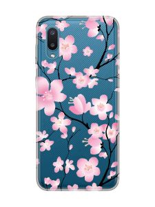 Прозорий чохол на Samsung Galaxy A02/A022 (2021) :: Квітуча сакура (принт 282)